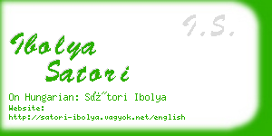 ibolya satori business card